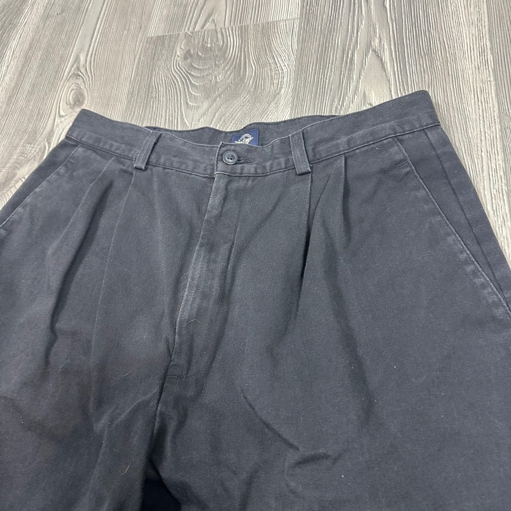 Dockers Classic Khakis Black‎ Pleated Shorts Women Size 12 Cotton Casual - Picture 2 of 7